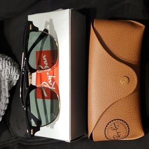 Ray Ban Black and Gold sunglasses